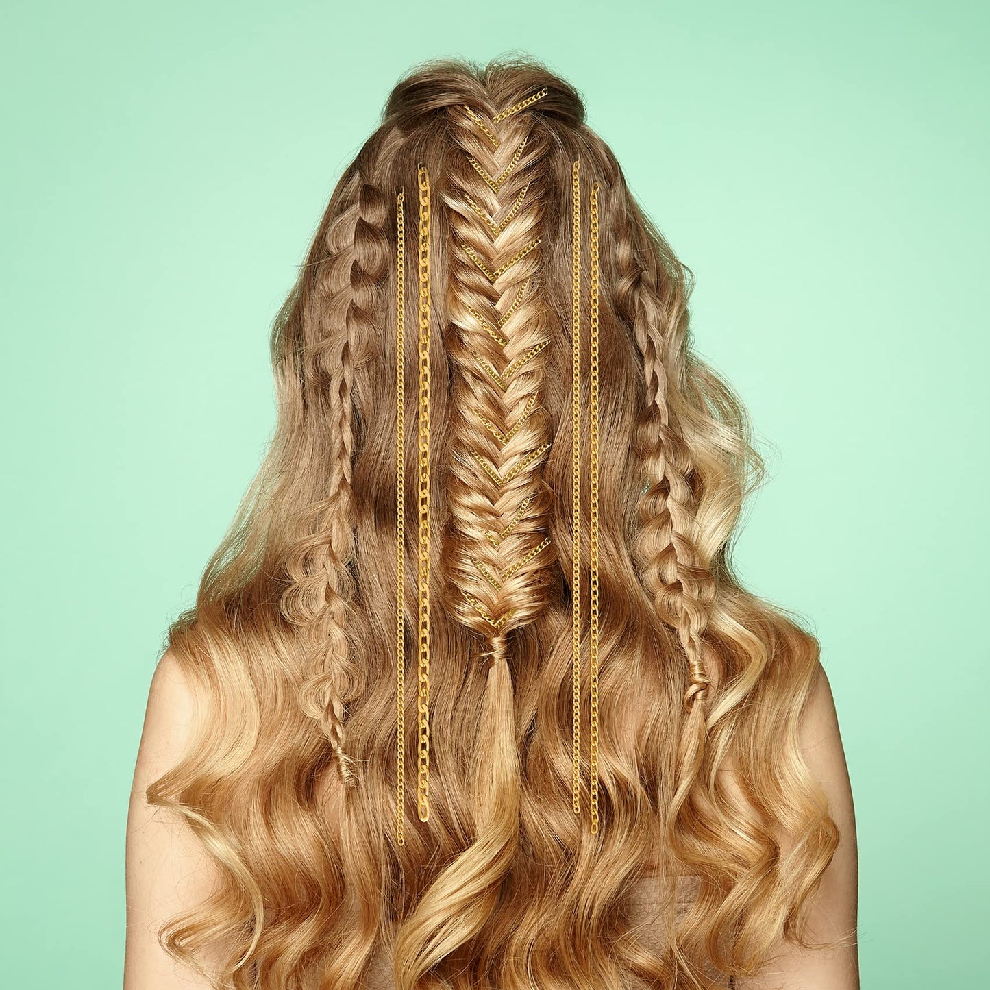 PAGOW 6Pcs Punk Gold Hair Chains with Tassels for Women and Girls, Ponytail Multi Strand Head Accessories with Clips for Nightclub, Christmas Beauty & Personal Care PAGOW