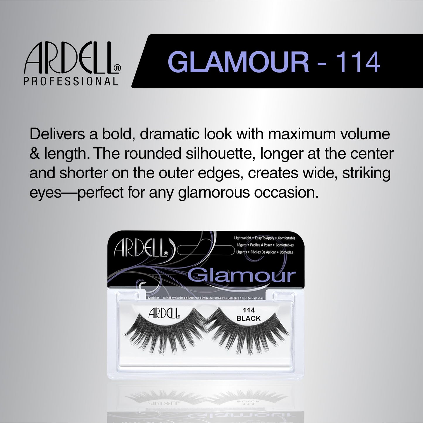 Ardell Fashion Lashes Pair - 114 (Pack of 4) Beauty & Personal Care Ardell