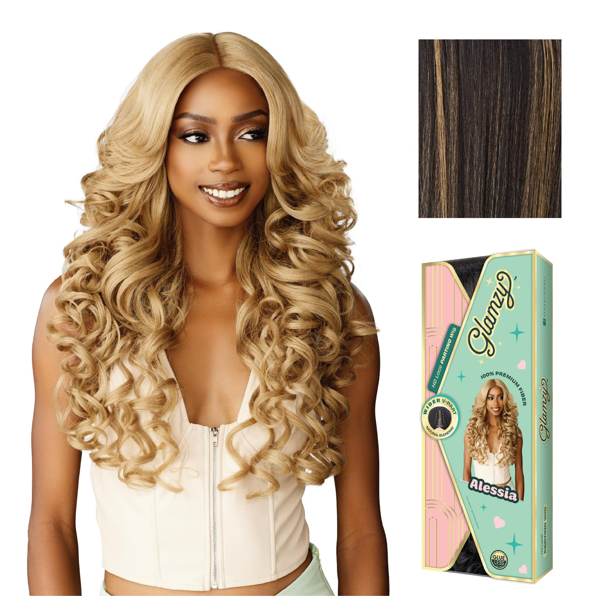 Sensationnel Glamzy Lace Part Wig-Alessia, BALAYAGEGOLD