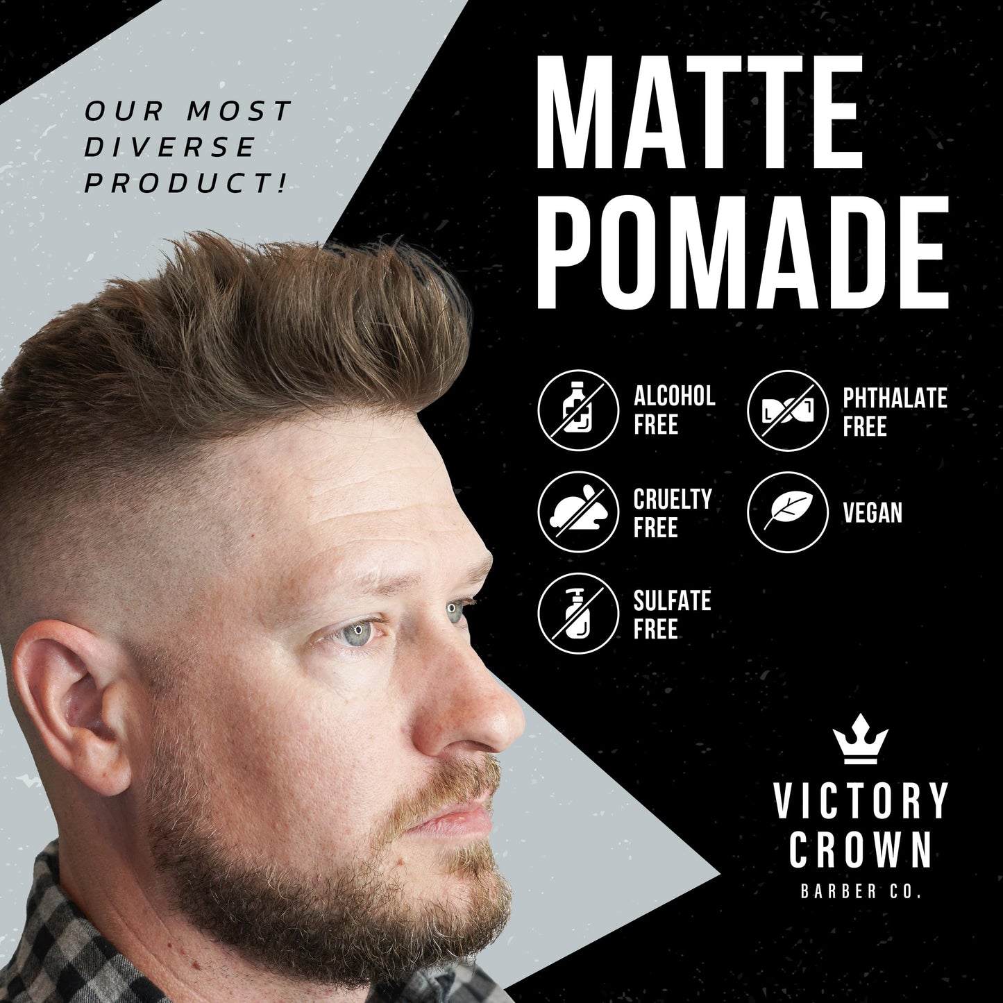 Victory Crown Matte Pomade High Hold & No Shine Hair Styling Wax for Natural & Sophisticated Looks, 3.4 Oz Beauty & Personal Care Victory Crown