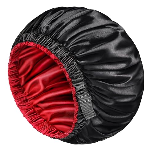 mikimini Satin Bonnet for Men and Women, Reversible Double Layer Sleeping Bonnet for Hair Braids with Anti-slip Adjustable Elastic Band Super Soft Beauty & Personal Care mikimini