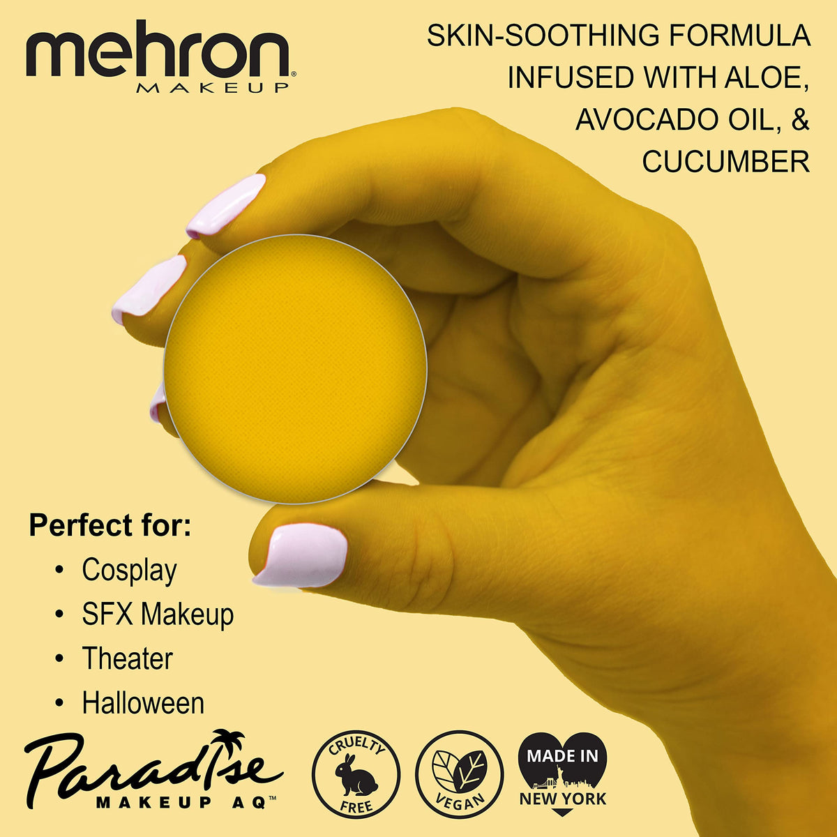 Mehron Makeup Paradise Makeup AQ Refill Size | Face & Body Painting, Beauty, Cosplay, and Halloween | Water Activated Face Paint, Body Paint .25 oz (7 Beauty & Personal Care Mehron