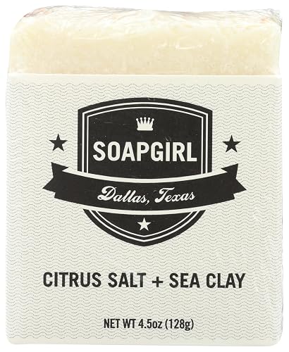 SOAPGIRL Citrus Salt Sea Clay Soap, 4.5 OZ Beauty & Personal Care Soapgirl