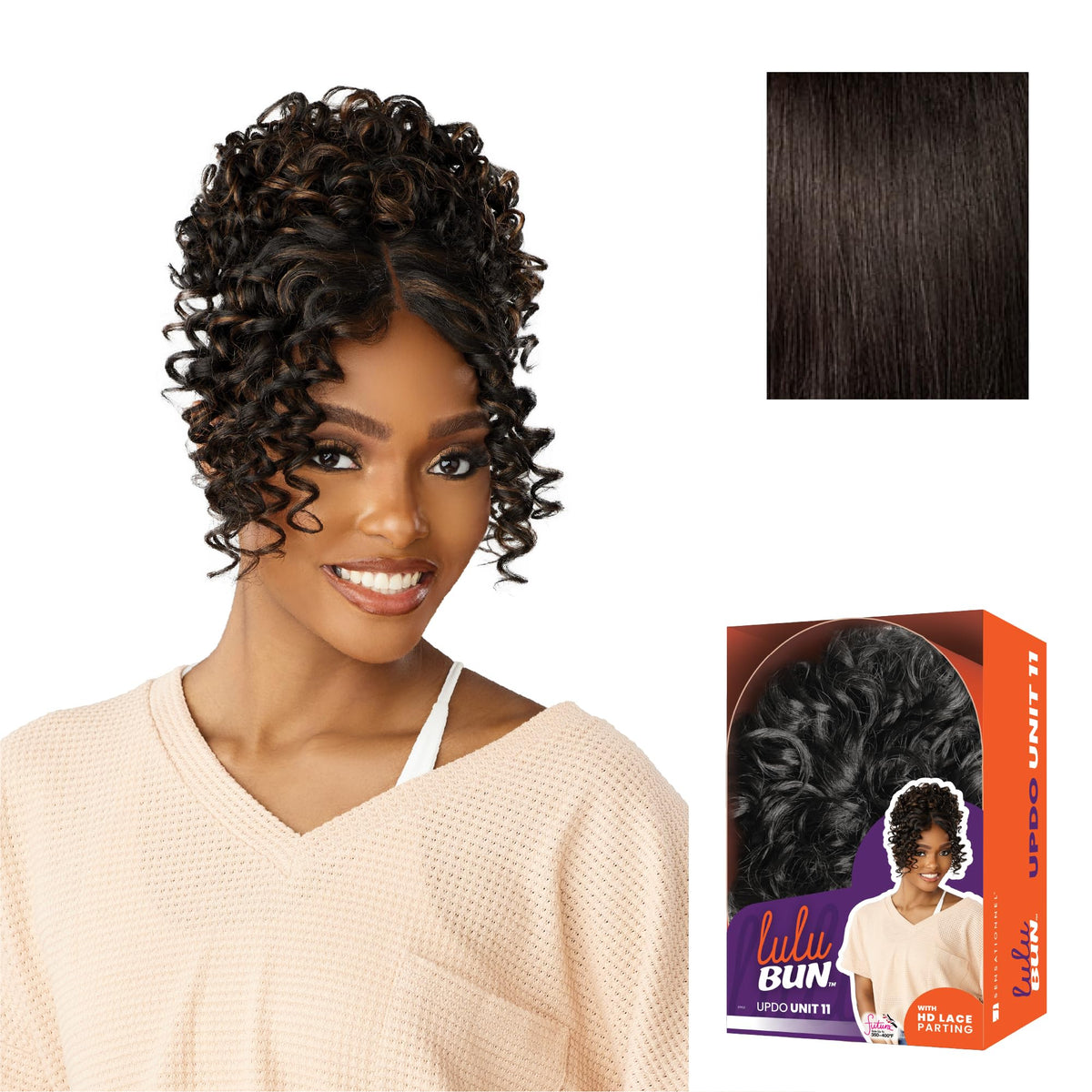 Sensationnel Lulu Bun Updo Hairextensions-Unit 11,2 DARKBROWN