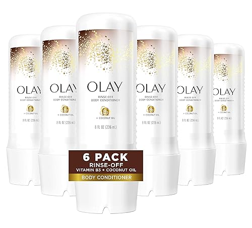 Olay In-Shower Rinse-Off Body Conditioner for Dry Skin with B3 and Coconut Oil for Lasting Hydration, 8 Fl Oz (Pack of 6) Beauty & Personal Care Olay