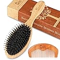 BLACK EGG Boar Bristle Brush for Wet/Dry Hair - Smoothing, Massaging, Detangling, Reduce Frizz, Restore Shine - Bamboo Brush for Women, Men, Kids Beauty & Personal Care BLACK EGG