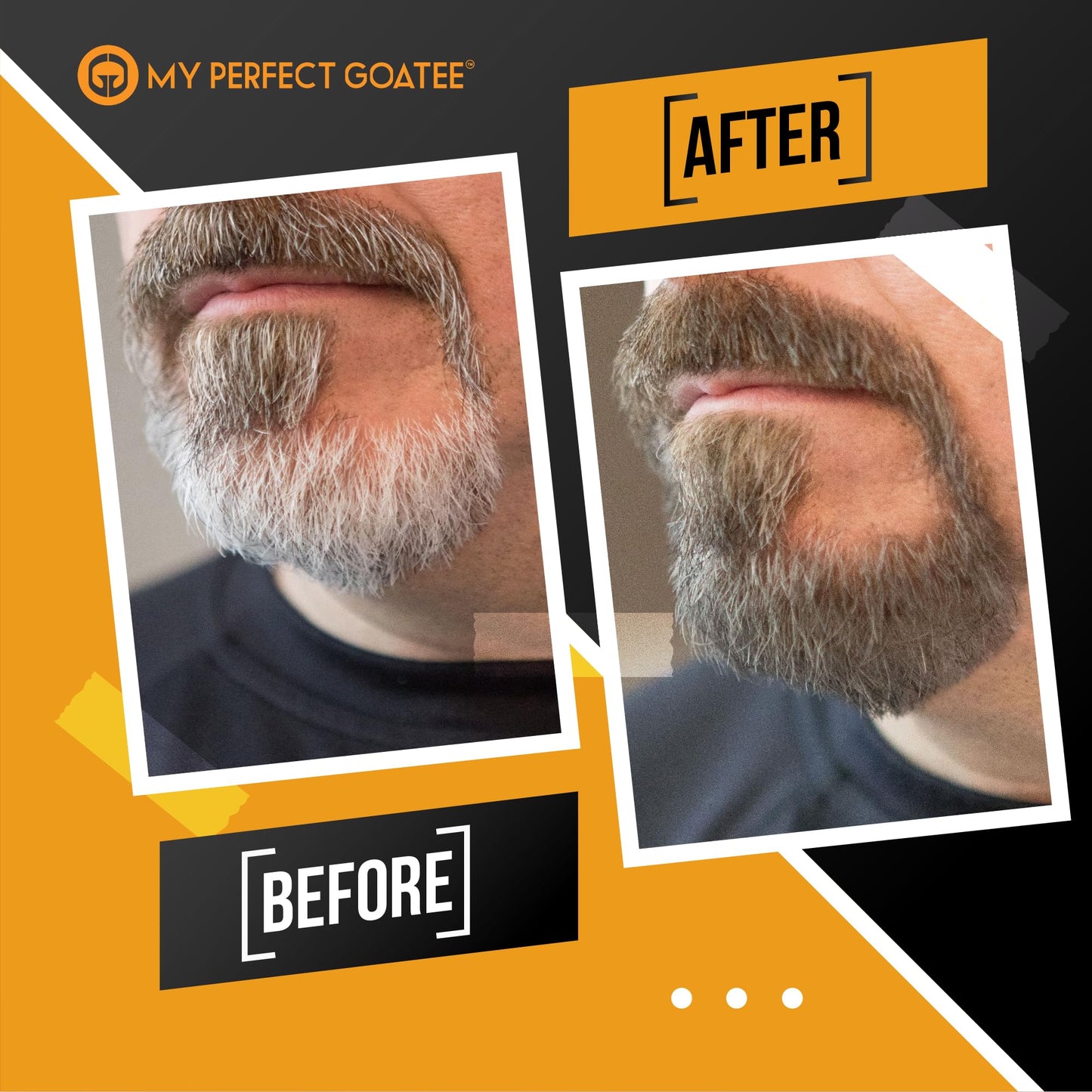 Temporary Beard Color for Men - Natural Gray Coverage - Hypoallergenic, No PPD, Ammonia-Free - 6 Shades - Brush-On - Lasts 24-48 Hours - Goatee Beauty & Personal Care My Perfect Goatee