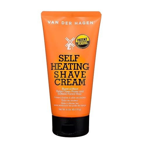Van Der Hagen Self-Heating Shave Cream - Burst of Warmth Opens Pores and Softens Stubble, 6 oz Beauty & Personal Care Van Der Hagen