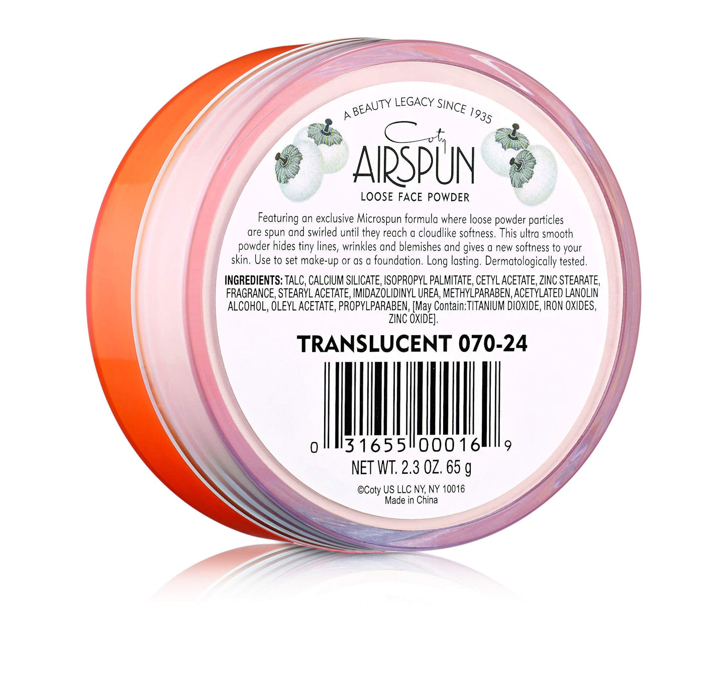 Coty AirSpun Loose Face Powder 070-24 Translucent, 2.3 oz (Pack of 5) Beauty & Personal Care Coty