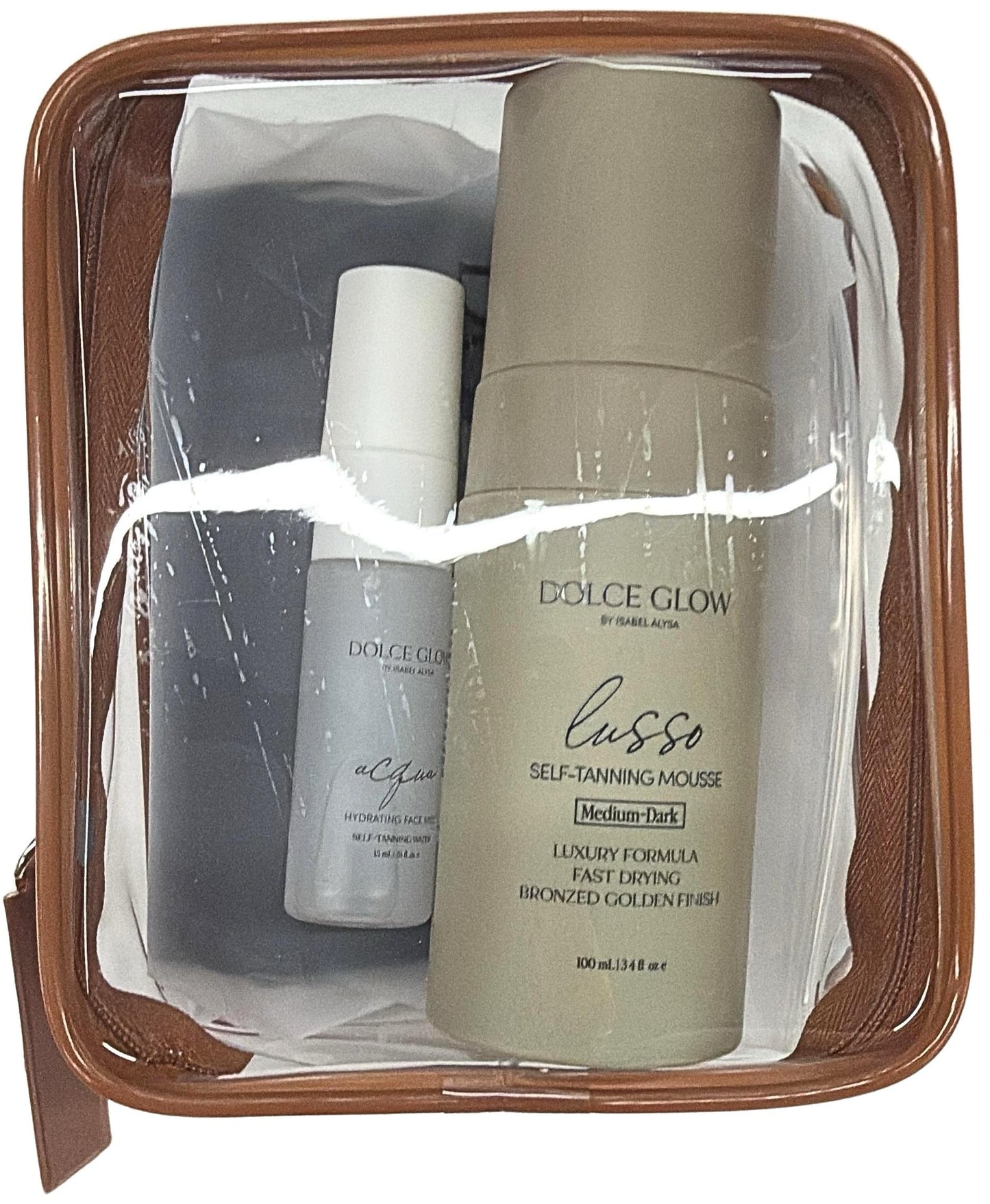Dolce Glow Bestsellers Discovery Set, Self-Tanning Mousse & Hydrating Face Mist with Application Mitt and Travel Bag Beauty & Personal Care Dolce Glow