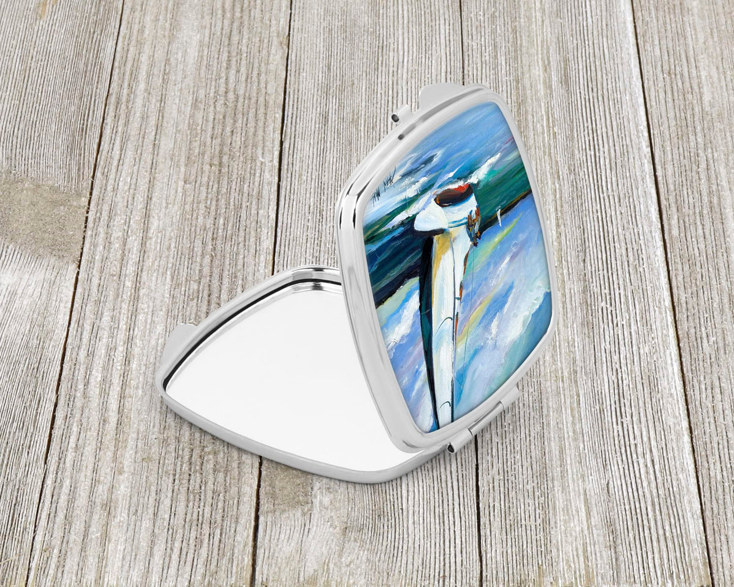Caroline's Treasures JMK1232SCM Two and a Sailboat Compact Mirror Decorative Travel Makeup Mirror for Women Girls Gifts Pocket Makeup Mirror Folding Beauty & Personal Care Caroline's Treasures