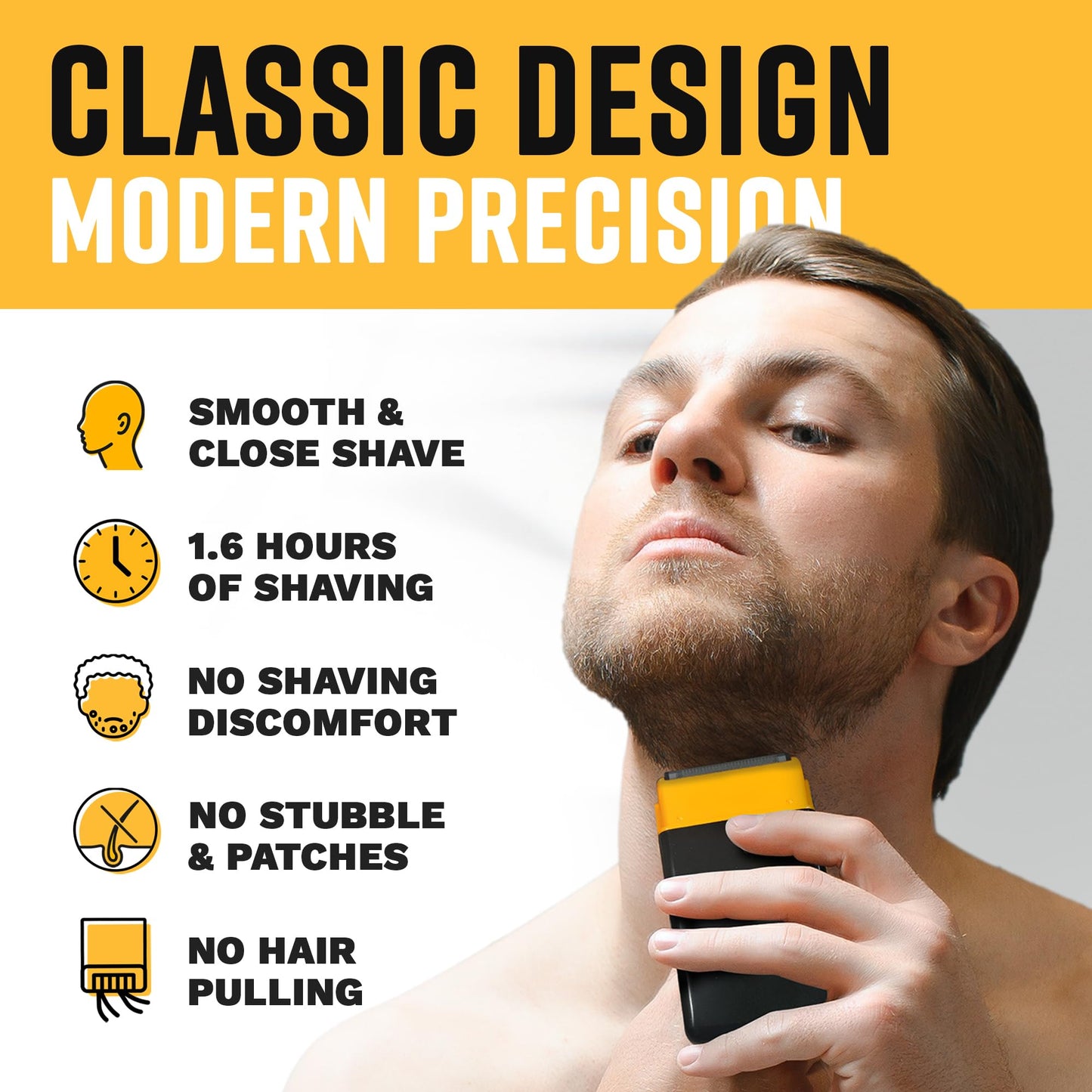 The Cut Buddy Shave Buddy, Compact Foil Electric Shaver for Face & Body, Maintains 5 O'Clock Shadow, Lightweight & Water Resistant, 1 Count - Black Beauty and Personal Care The Cut Buddy