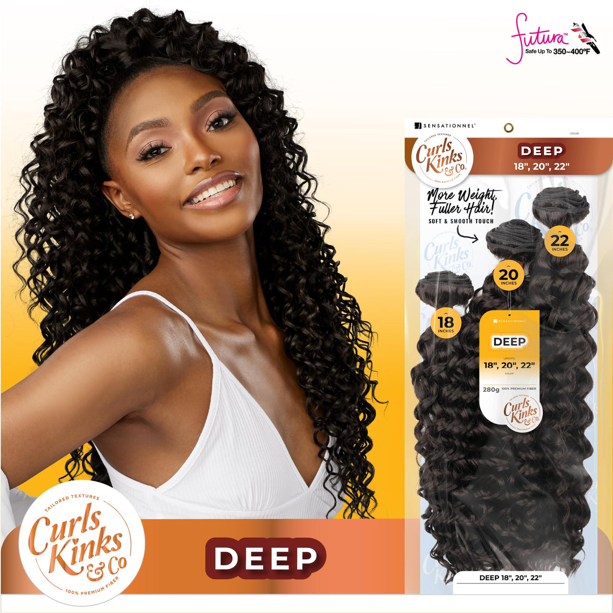 Sensationnel CKCO Synthetic Bundle-Deep,18 20 22 inch, 1 JETBLACK