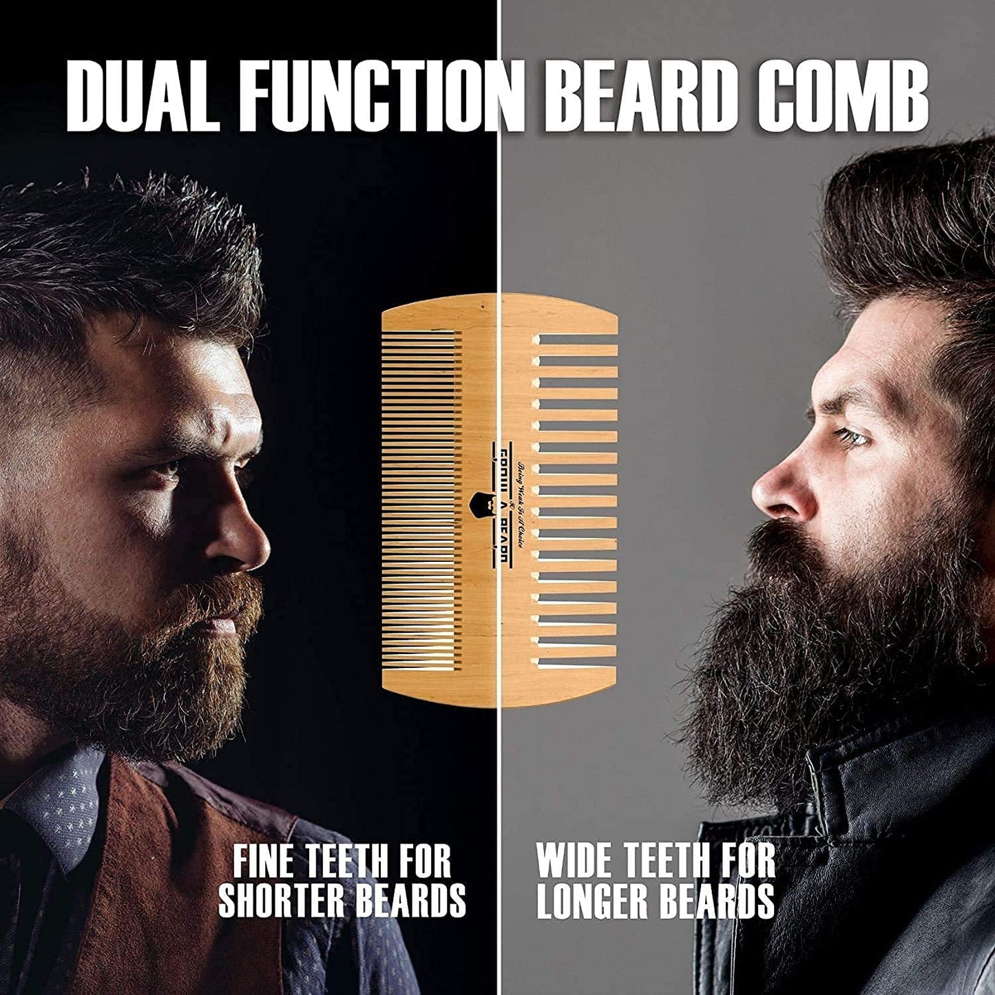 Beard Brush, Beard Comb, Beard Oil, & Beard Balm Grooming Kit for Men's Care, Travel Facial Hair Set for Growth, Styling, Shine & Softness, Great Beauty & Personal Care GROW ALPHA BEARD
