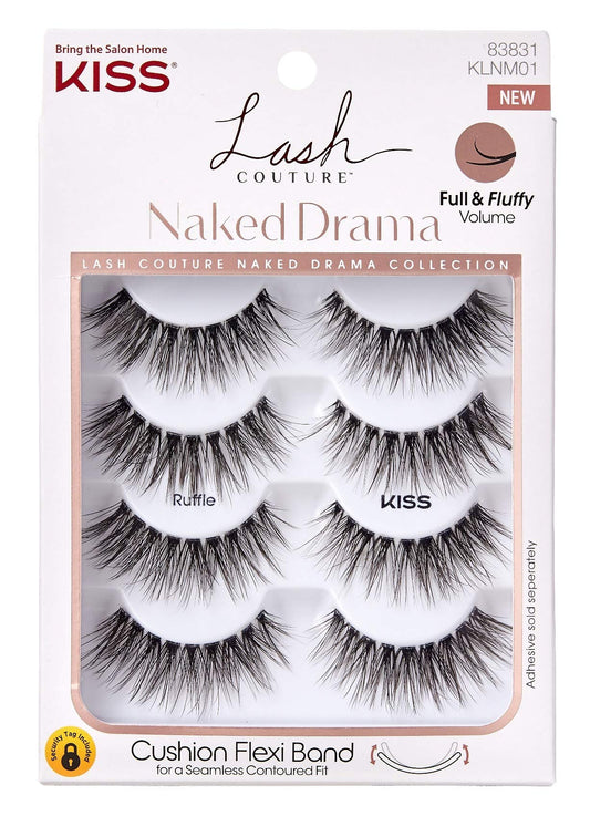 Kiss Lash Couture Naked Drama Collection Ruffle (Pack of 6) Beauty & Personal Care KISS