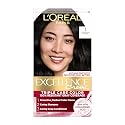 L'Oreal Paris Excellence Crème Permanent Hair Dye, Triple Care Hair Color with Hyaluronic Acid for 100% Gray Coverage, 1 Black, 1 Kit (Packaging May Beauty & Personal Care L'Oreal Paris