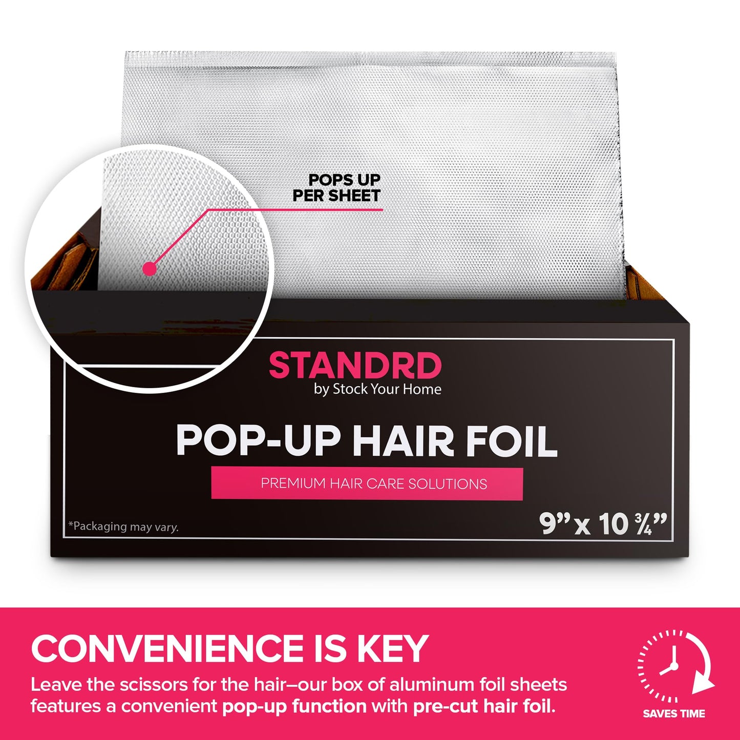 Stock Your Home 500 Count Aluminum Foil for Hair Highlighting, 9” Pop Up Foil Sheets for Salon or Home Use, Embossed Disposable Hair Foils Beauty & Personal Care Stock Your Home