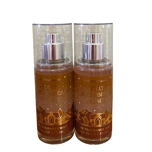 Bath & Body Works Mini Travel Size Fine Fragrance Mists, 2.5oz Each, Set of 2 (Jolly Gingerbread Village) Beauty & Personal Care Bath & Body Works