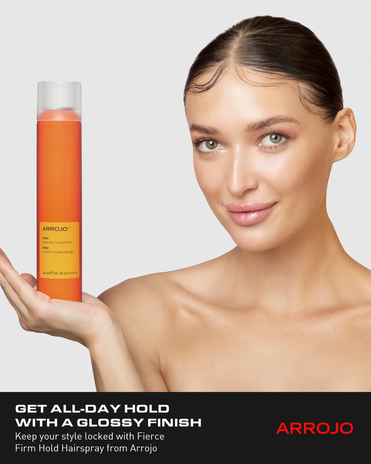 Arrojo Fierce Firm Hold Hairspray - Sulfate & Paraben-Free Firm Hold Hairspray - Anti Humidity Shine Spray for All Hair Types, 6 oz. Beauty & Personal Care ARROJO