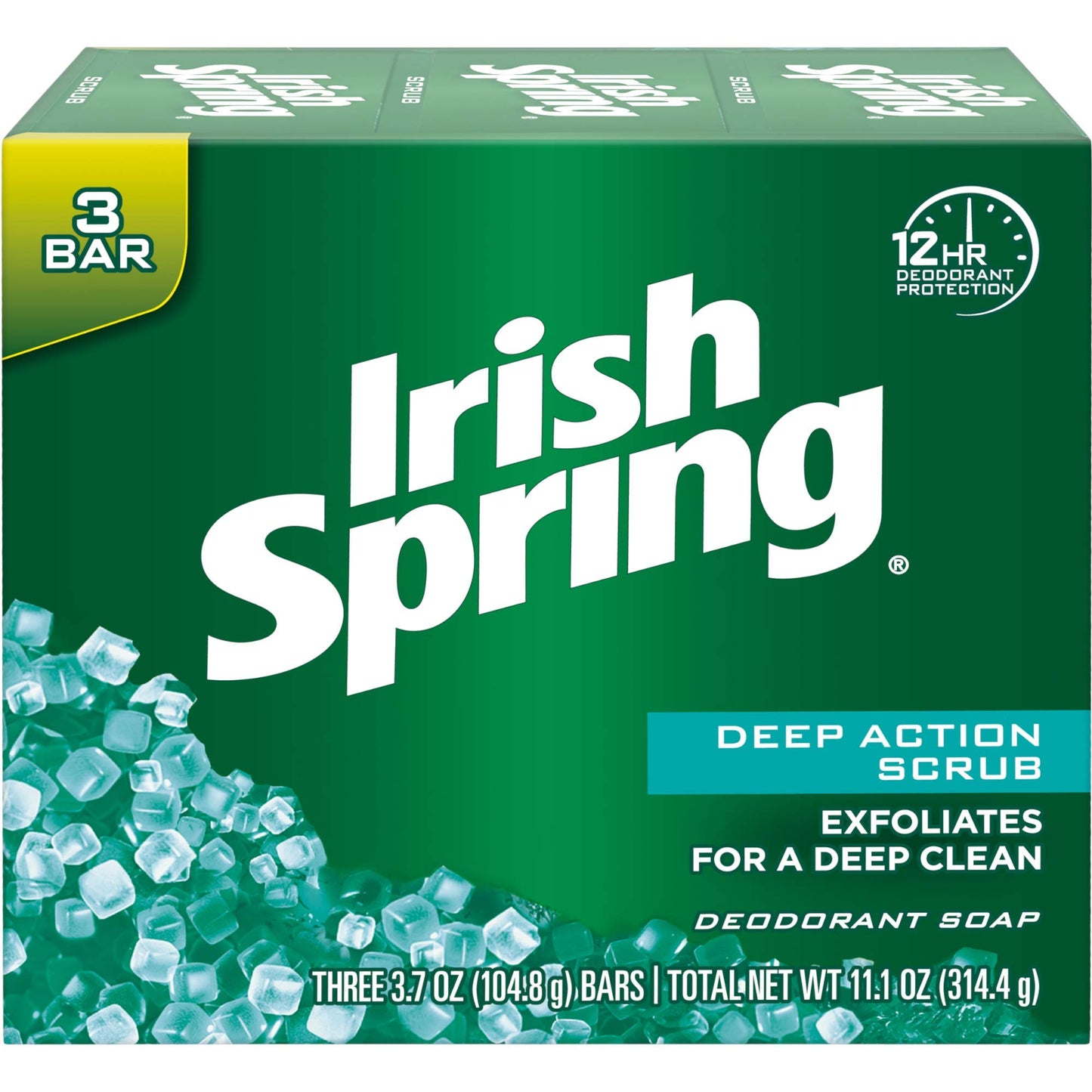 Irish Spring Deodorant Bar Soap, Clean Scrub, 3.75 oz bars, 3 ea (Pack of 2) Beauty & Personal Care Irish Spring