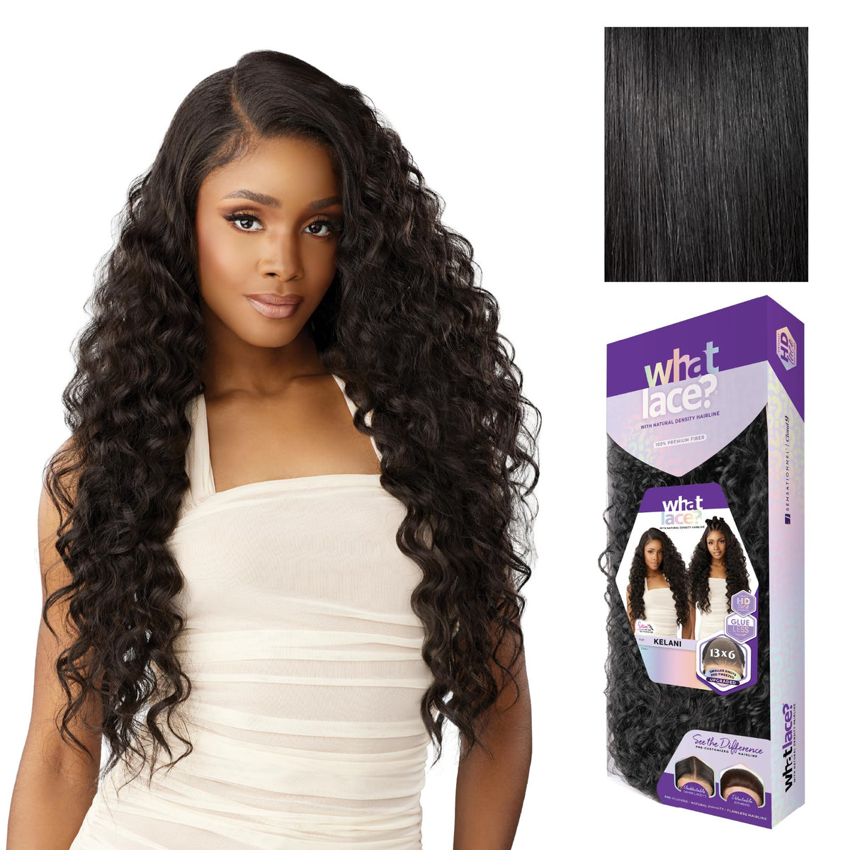 Sensationnel What Lace 13x6 Wig-Kelani, 1 JETBLACK
