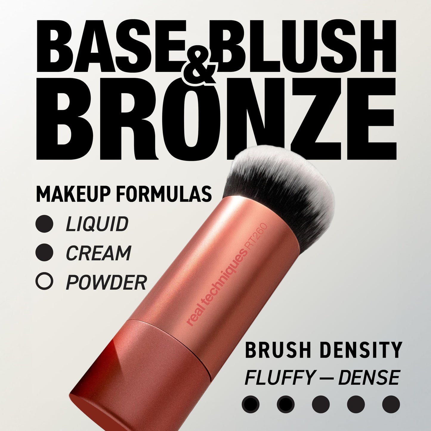 Real Techniques Bubble Blending Makeup Brush, Multipurpose Foundation Brush For Liquid, Cream, & Powder Products, Unique Round Brush Head, Synthetic Beauty and Personal Care Real Techniques