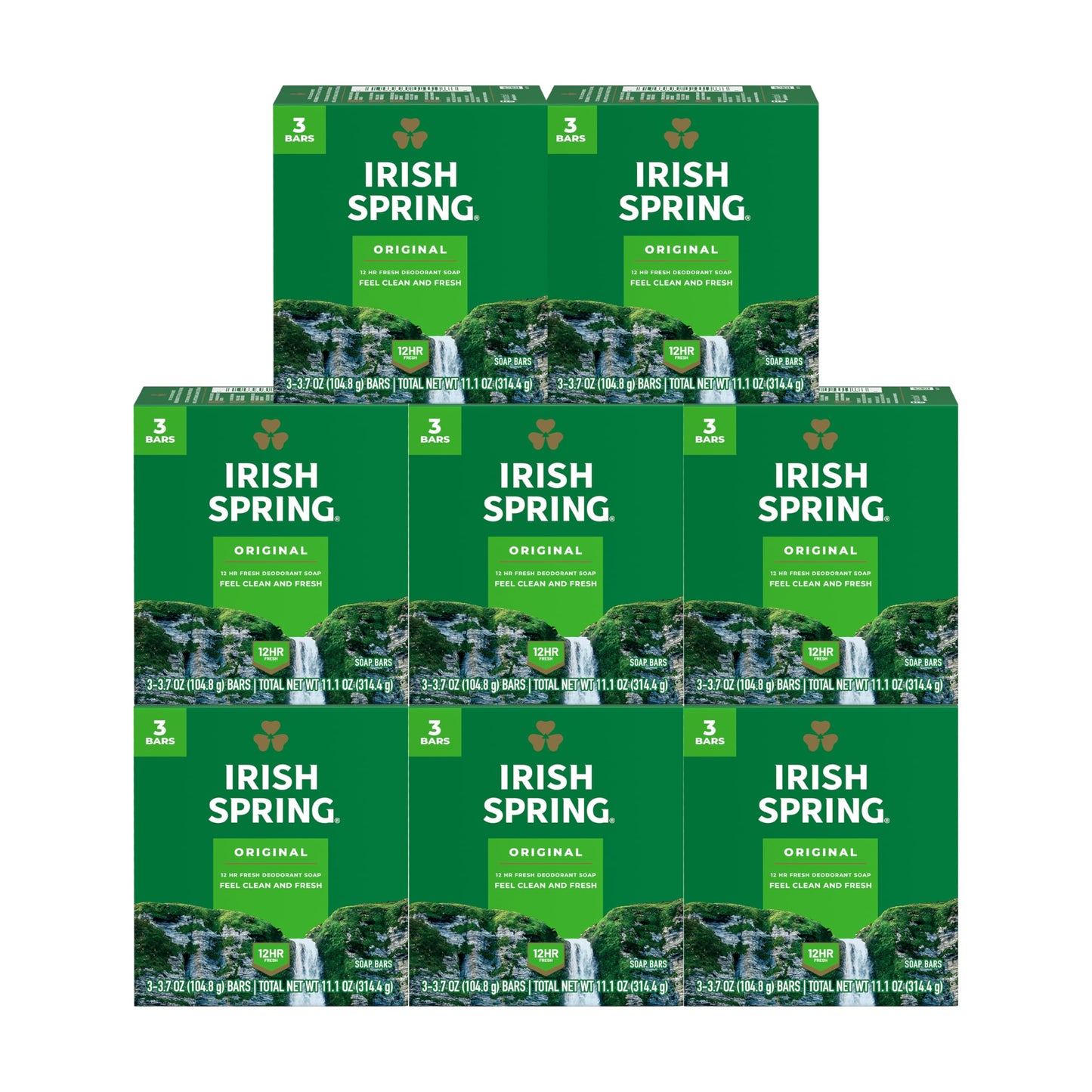 Irish Spring Bar Soap for Men, Original Clean, Smell Fresh and Clean for 12 Hours, Men Soap Bars for Washing Hands and Body, Mild for Skin, Recyclable Beauty & Personal Care Irish Spring