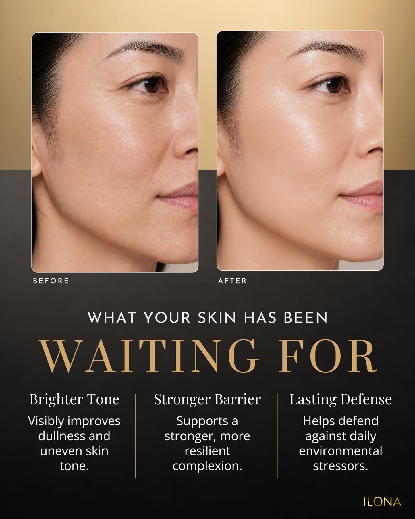 ILONA Beyond C | Anti Aging & Brightening Dual Face Serum | Vitamin C, Niacin & Probiotics for Age Spot Correction & Even Skin Tone | 1.2 oz. Beauty & Personal Care ILONA