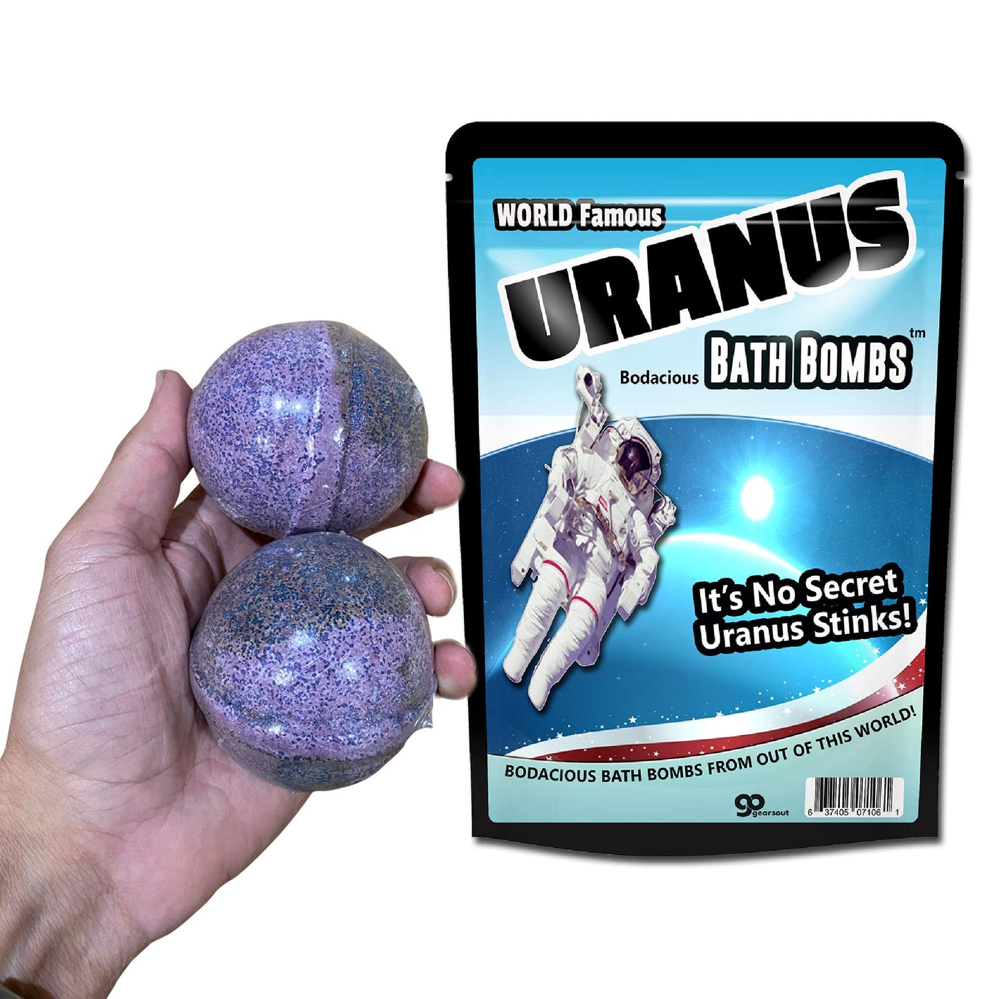 Uranus Bath Bombs XL Fizzers Funny Space Gags for Teen Boys Weird Gags for Men Uranus Jokes Stocking Stuffers for Friends Fun White Elephant Ideas… Beauty & Personal Care The Bodacious Bath Co.