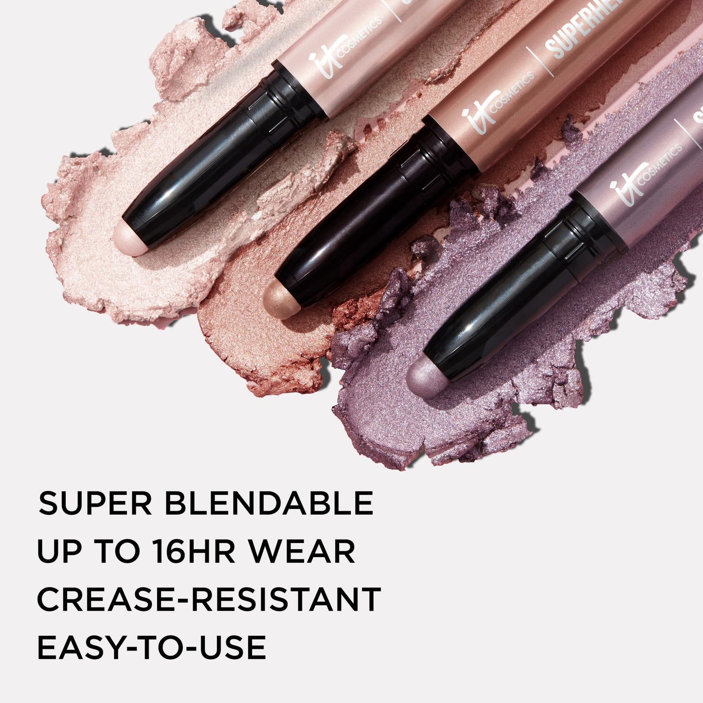 IT Cosmetics Superhero No-Tug Waterproof Eyeshadow Stick, Bold Bubbly - Longwear, Blendable Cream Eyeshadow with Built-In Primer - Suitable Beauty and Personal Care IT Cosmetics