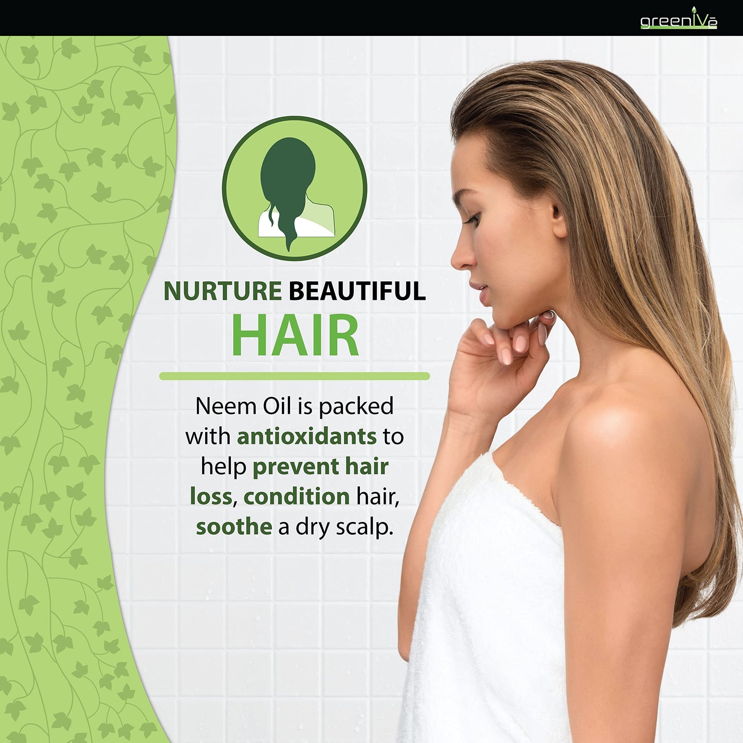 GreenIVe 100% Organically Grown Neem Oil, Cold-Pressed Virgin, Pure & Natural, 32 oz - Ideal for Gardening, Skin Care, Hair Care & Pet Care Beauty & Personal Care GreenIVe