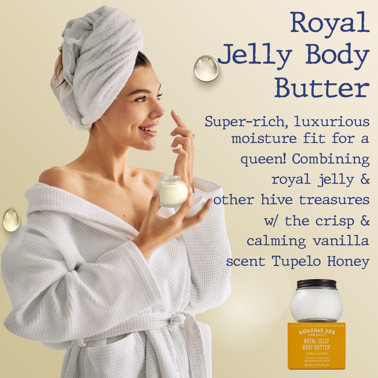 Savannah Bee Company Royal Jelly Body Butter - Deep Hydrating Body Butter - Tupelo Beauty & Personal Care Savannah Bee Company