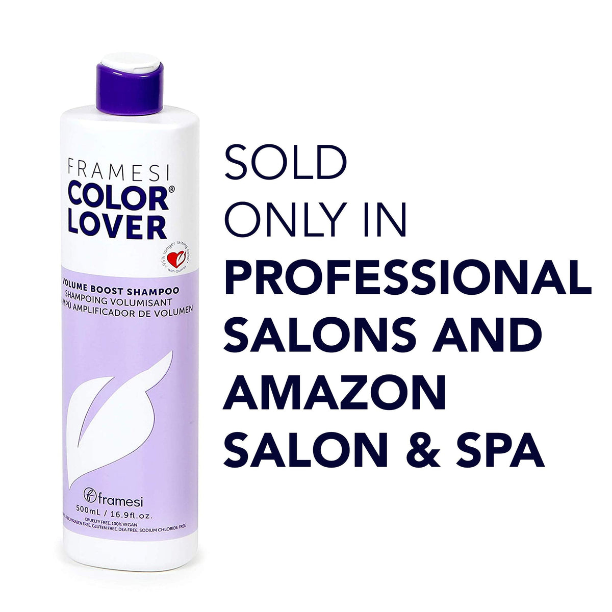 FRAMESI Color Lover Volume Boost Shampoo, 16.9 fl oz, Sulfate Free Shampoo with Quinoa and Aloe Vera, Color Treated Hair Beauty & Personal Care FRAMESI