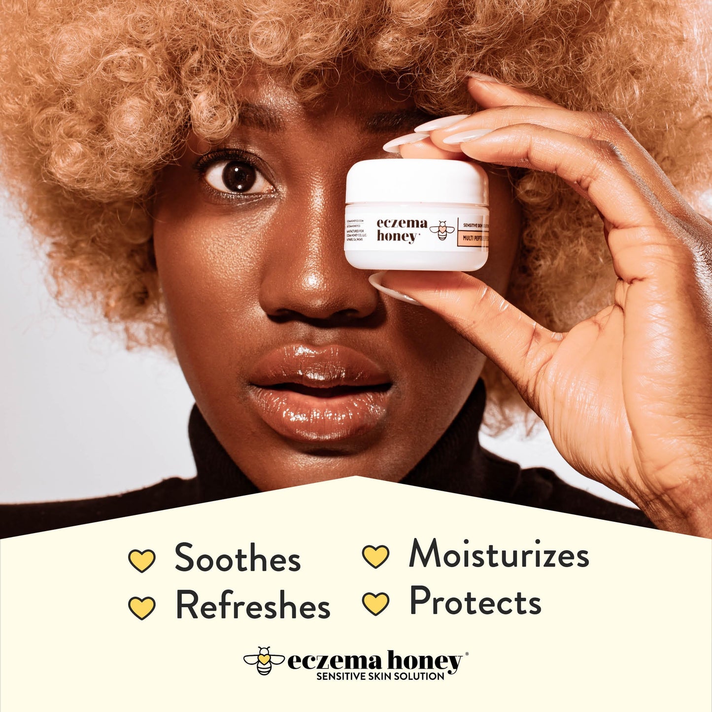 ECZEMA HONEY Multi Peptide Eye Cream - Anti Aging Eye Cream for Dark Circles & Puffiness - Facial Skin Care Products for Eczema, Dry & Sensitive Skin Beauty & Personal Care ECZEMA HONEY