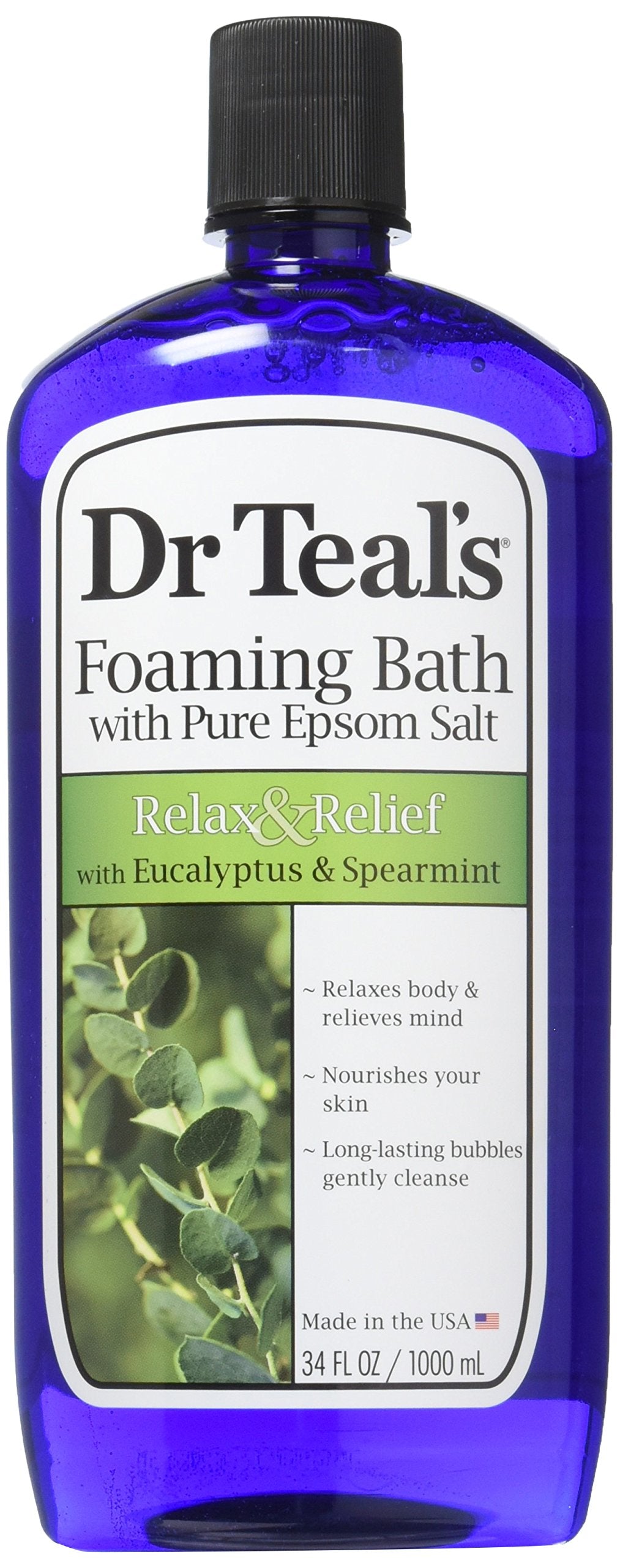 Dr Teal's Foaming Bath (Epsom Salt), Eucalyptus Spearmint, 34 Fluid Ounce Beauty and Personal Care Dr Teal's