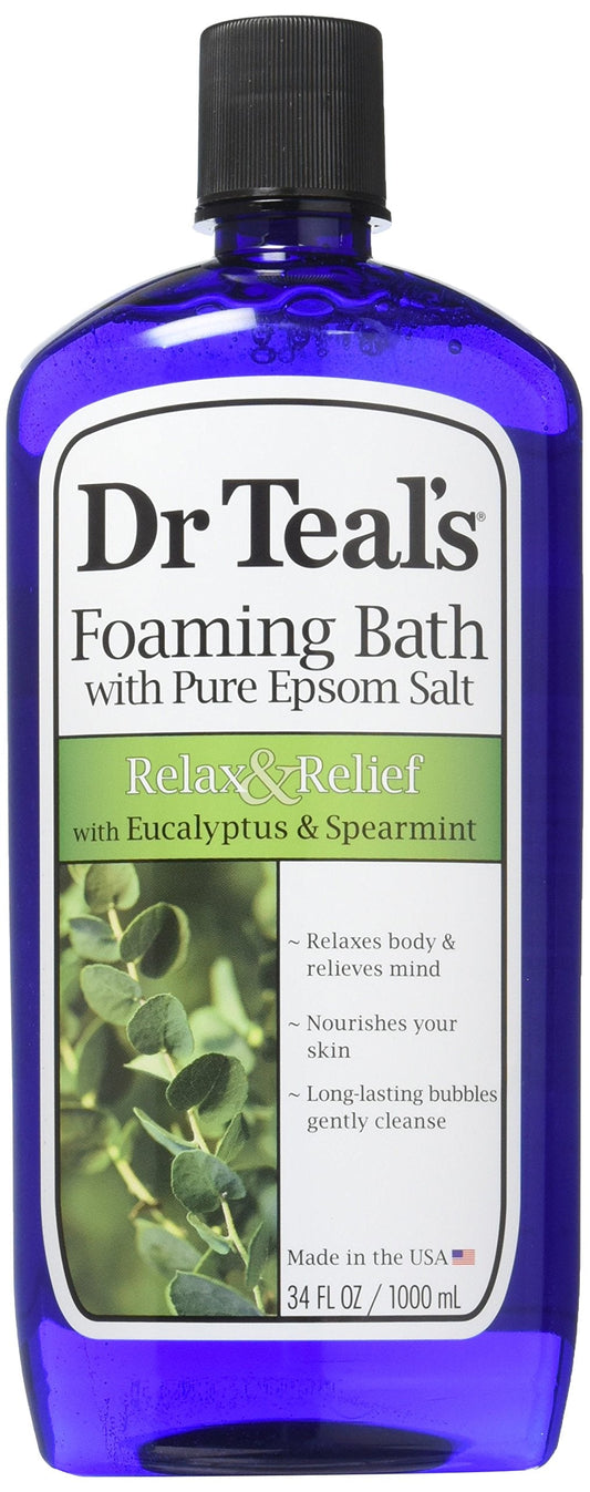 Dr Teal's Foaming Bath (Epsom Salt), Eucalyptus Spearmint, 34 Fluid Ounce Beauty and Personal Care Dr Teal's