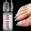 NOVO OVO 120 pcs Long Toe Nail Tips Press on, Curved Full Cover Longtoes Claw, Clear Double Matte Pre-filed Nail Extension for Pedicure Acrylic Beauty & Personal Care NOVO OVO