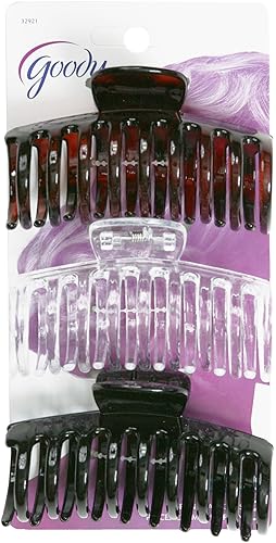 Goody Classics Claw Hair Clip, Medspiral, 3 Count (Pack of 3),(Colors may vary) Beauty & Personal Care GOODY