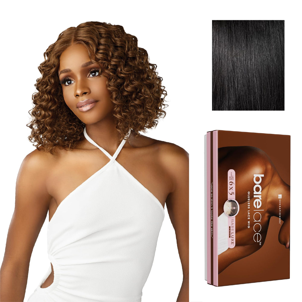 Sensationnel Bare Lace 6x5 Lacewig-Unit 2, 1 JETBLACK