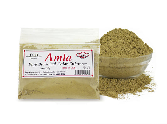 Amla Powder Henna Hair Dye. 100% Natural. Pure botanical color enhancer. Boosts your hair's volume. 2 oz. Beauty & Personal Care Morrocco Method Int'l