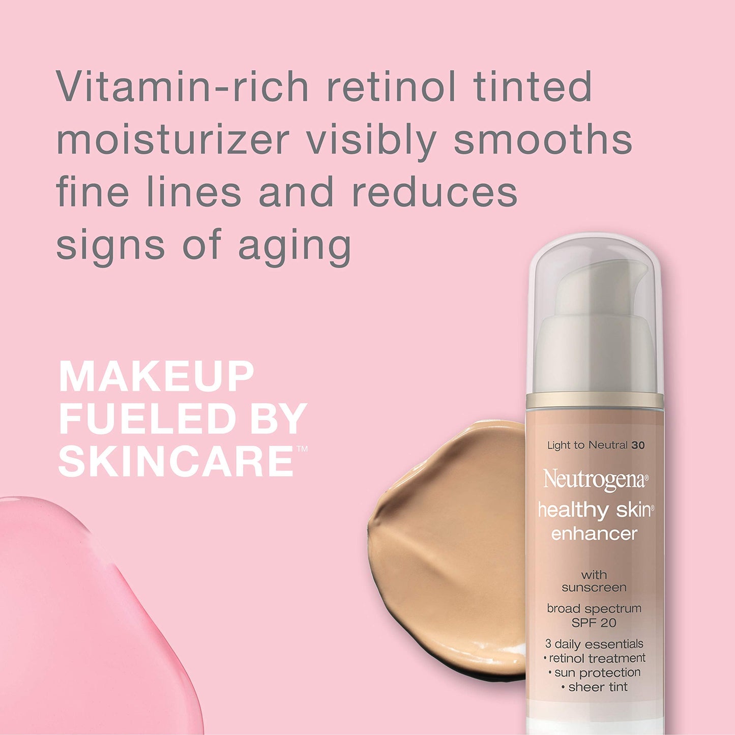 Neutrogena Healthy Skin Enhancer Sheer Face Tint with Retinol & Broad Spectrum SPF 20 Sunscreen for Younger Looking Skin, 3-in-1 Daily Enhancer Beauty & Personal Care Neutrogena