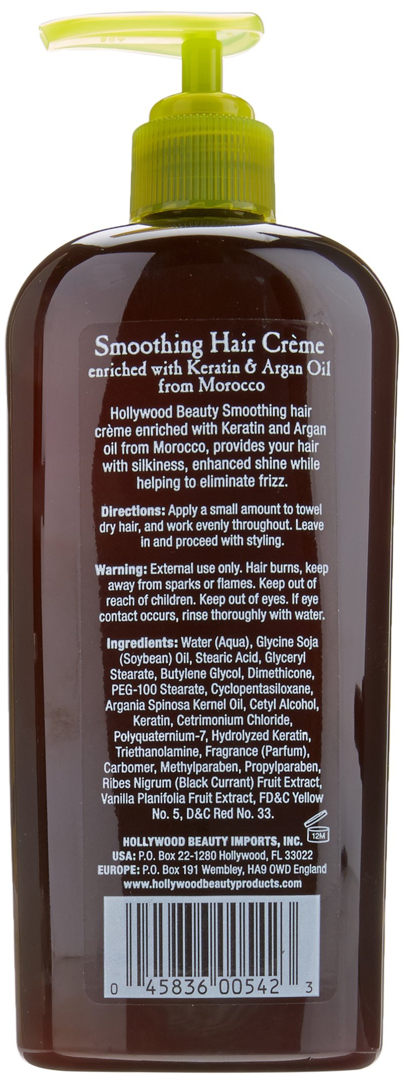 Hollywood Argan Oil Smoothing Creme, 12 Oz Beauty & Personal Care Hollywood Beauty
