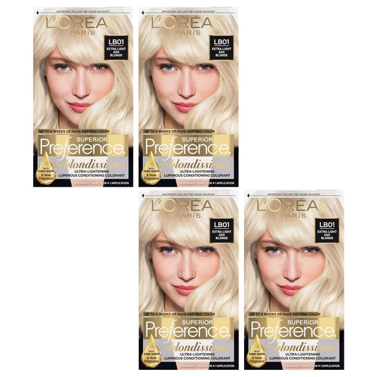 L'Oreal Superior Preference Les Blondissimes - LB01 Extra Light Ash Blonde 1 Each (Pack of 4)