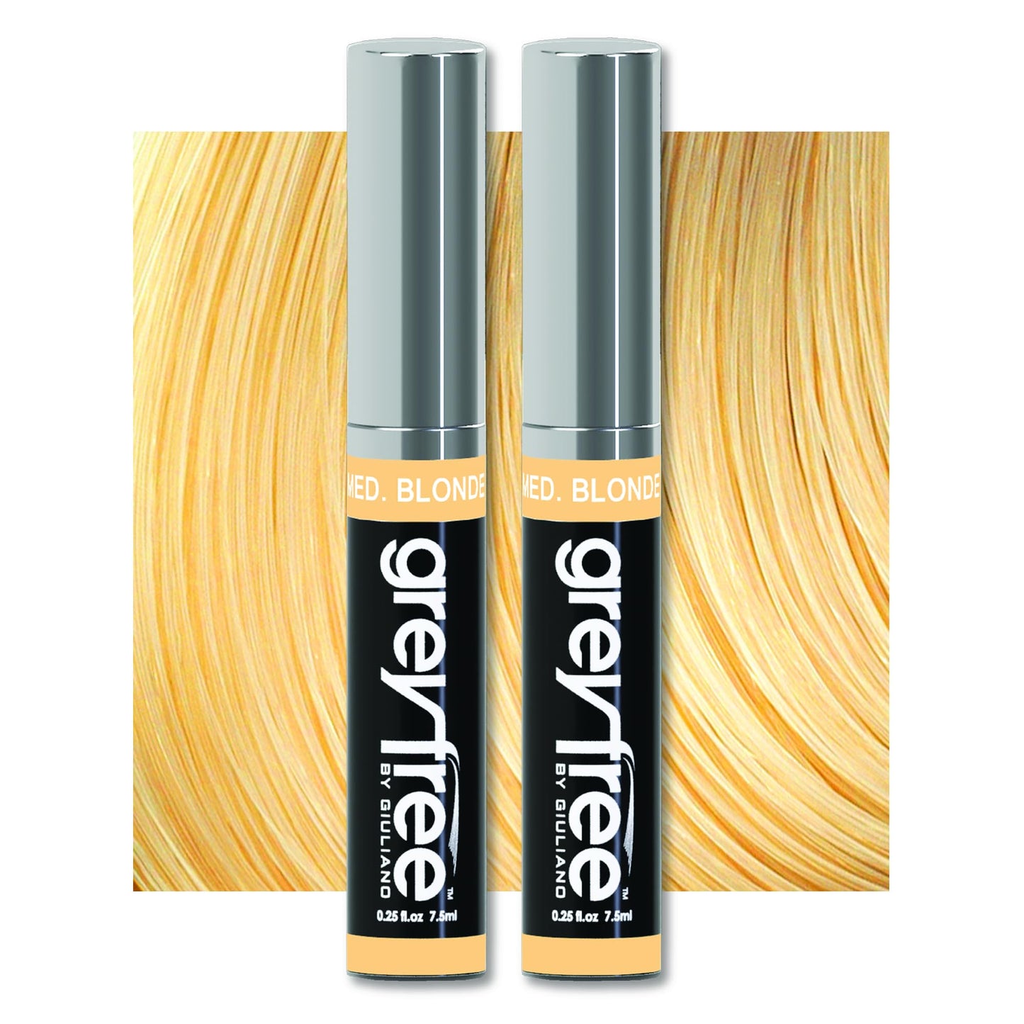 Greyfree Hair Mascara Root Touch-Up for Gray Hair | Precision Hairline Concealer for Brows & Beard | 2 Pack (MEDIUM BLONDE) Beauty & Personal Care Greyfree