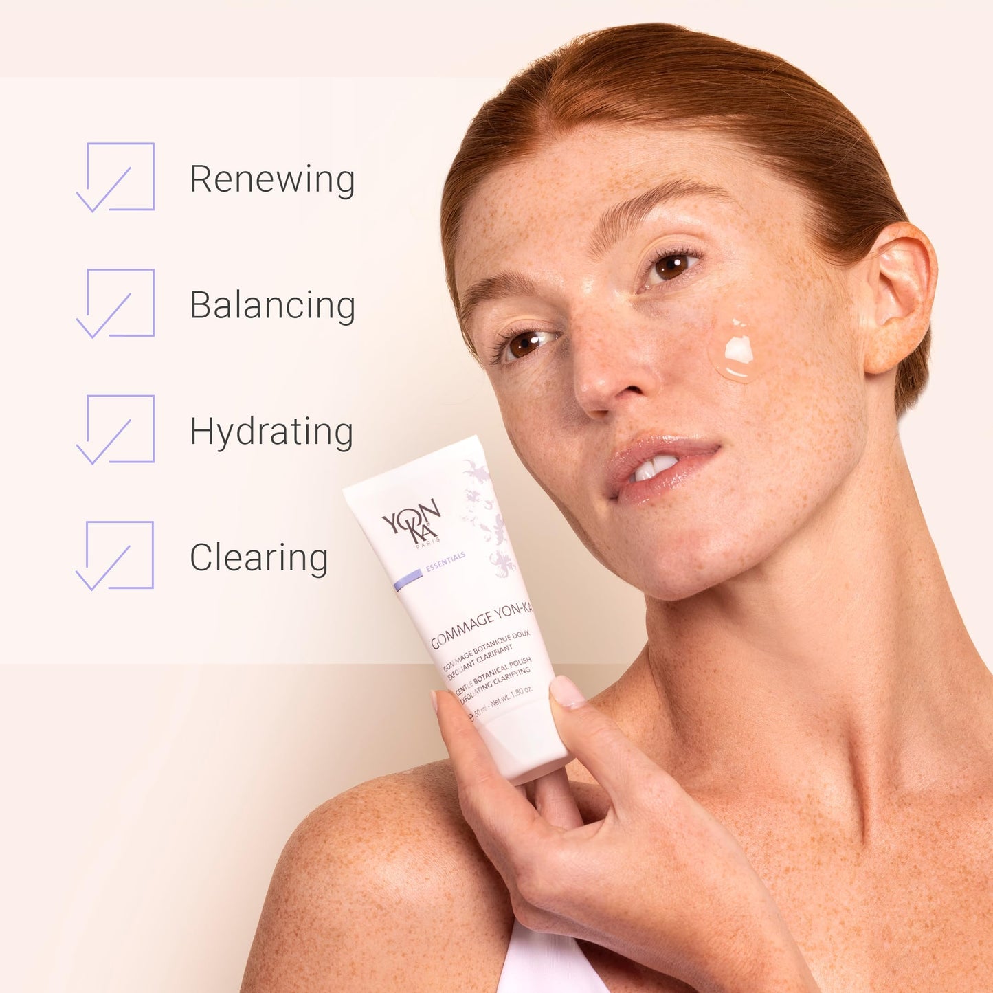 Yon-Ka Gommage Peeling Gel | Gentle Facial Exfoliator to Brighten and Balance | Help Tighten Pores and Reduce the Look of Redness | Paraben-Free | Beauty & Personal Care Yonka