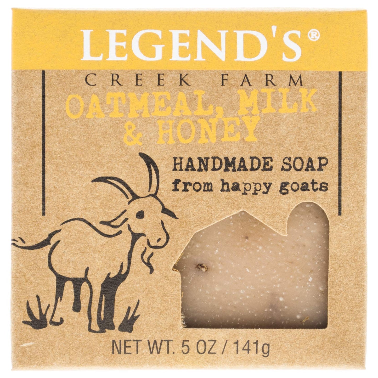 Legend's Creek Farm Goat Milk Soap - Cleansing Moisturizing Bar for Hands and Body - 5 Oz Creamy Lather, Nourishing, Gentle Natural Soap for Sensitive Beauty & Personal Care Legend's Creek