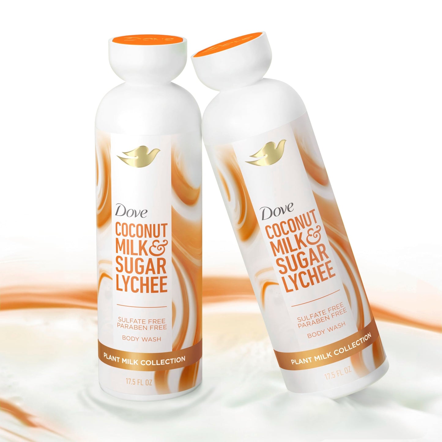 Dove Plant Milk Cleansing Body Wash Coconut & Lychee for Moisturized Skin Gentle Cleanser, No Sulfate Cleansers or Parabens, 98% Biodegradable 17.5 fl Beauty & Personal Care Dove