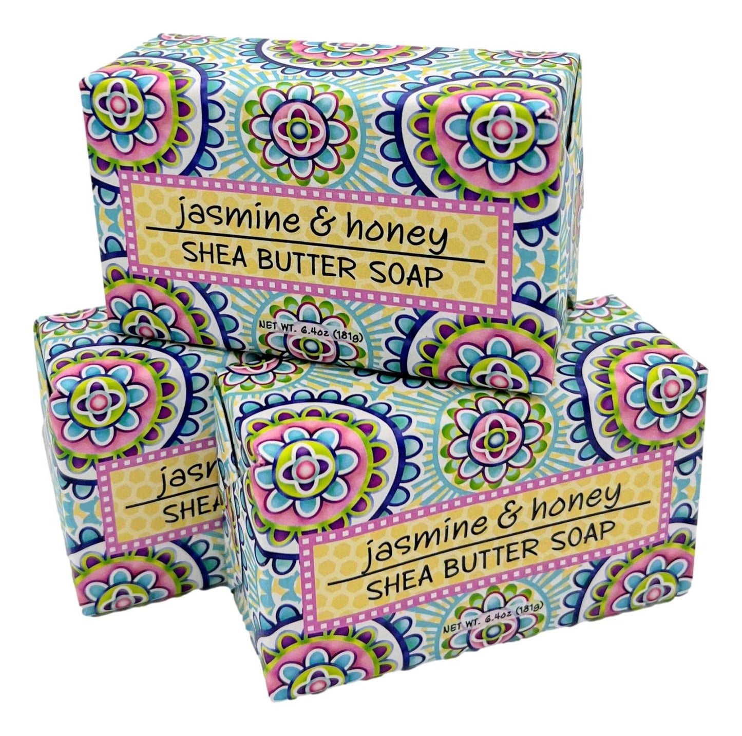 Greenwich Bay Trading Co, Jasmine and Honey Shea Butter Soap, Set of 3 Bars, 6.4 Ounces Each Beauty & Personal Care Greenwich Bay Trading Company