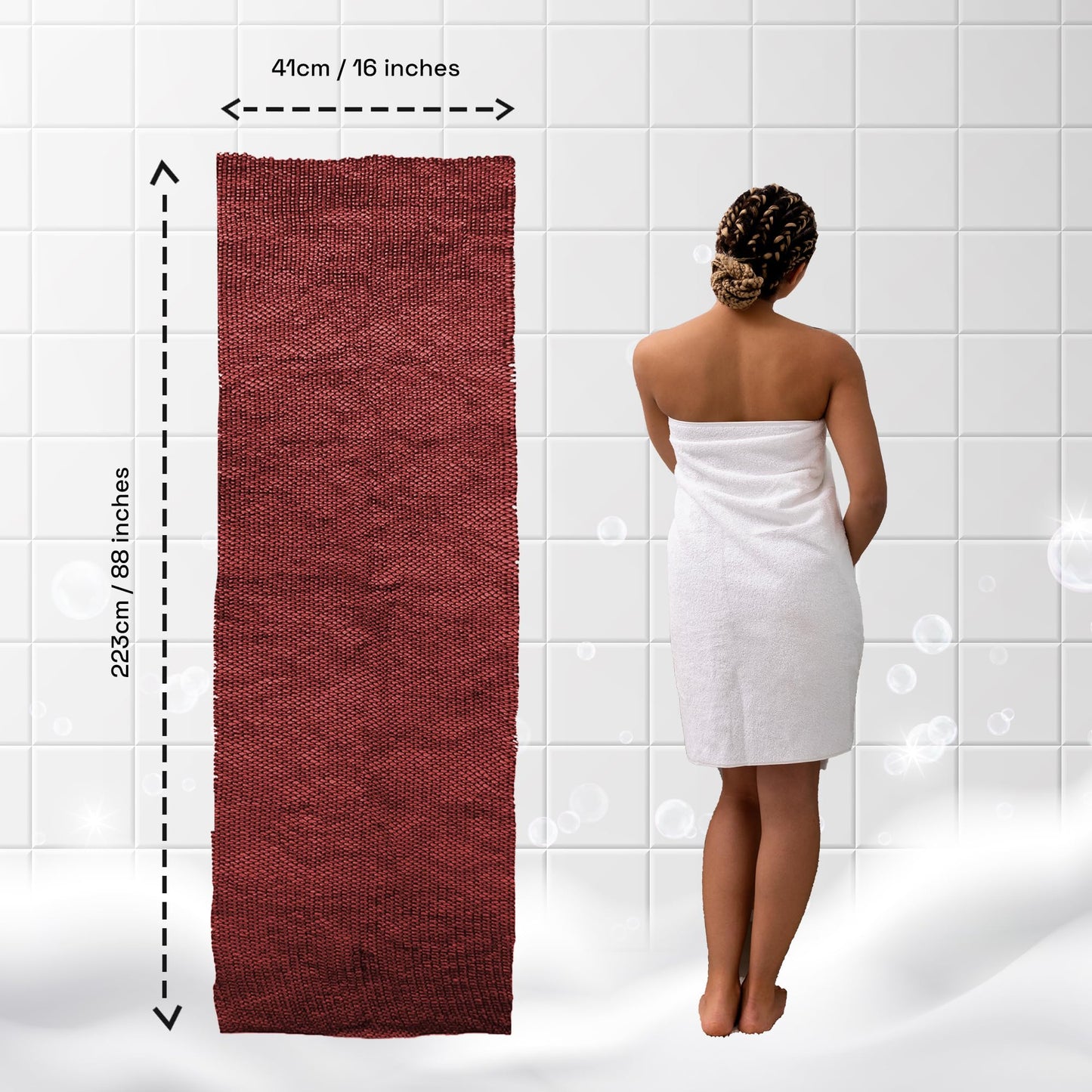 African net Sponge Authentic with Knots, Real, Long, exfoliating net Sponge with 22 Colors Available Made for Both Men and Women as a Hygiene Beauty and Personal Care AFRICANA BEAUTY