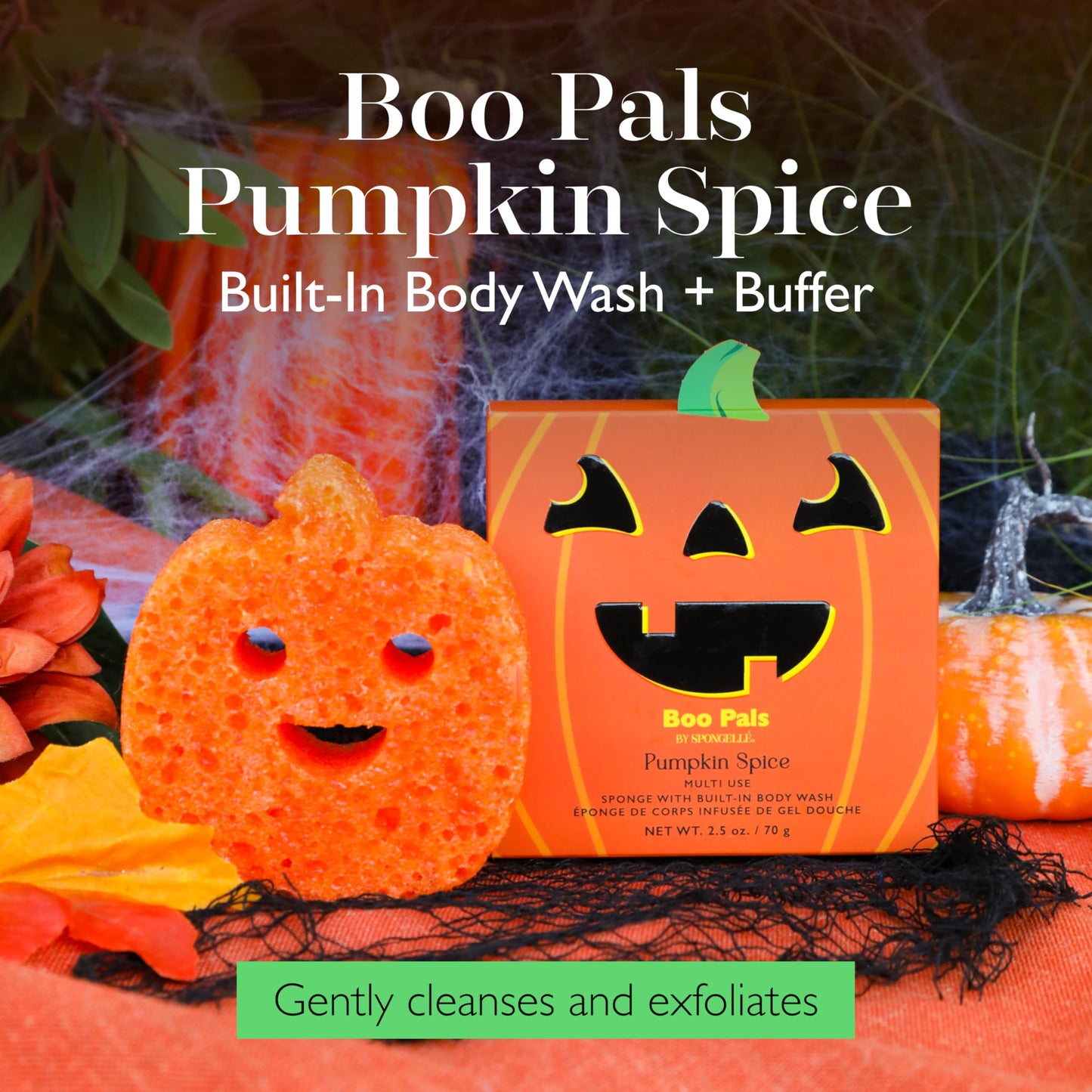 Spongelle Pumpkin Spice Pumpkin - Boo Pals Body Buffer Beauty and Personal Care SPONGELLÉ